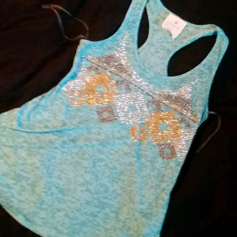 Rinestone embellished tank top